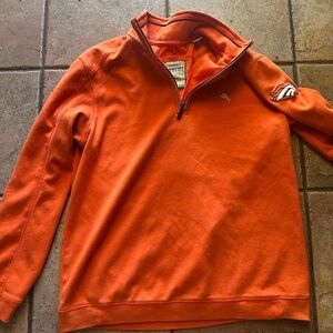 Tommy Bahama Broncos Orange Zip Up Sweater